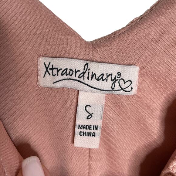 Xtraordinary Lace Shift Mini Dress Tassels Blush Pink Small NWT - Picture 9 of 10